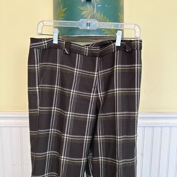 liquid black large check plaid NWT career trousers tailored 6 - Picture 7 of 9